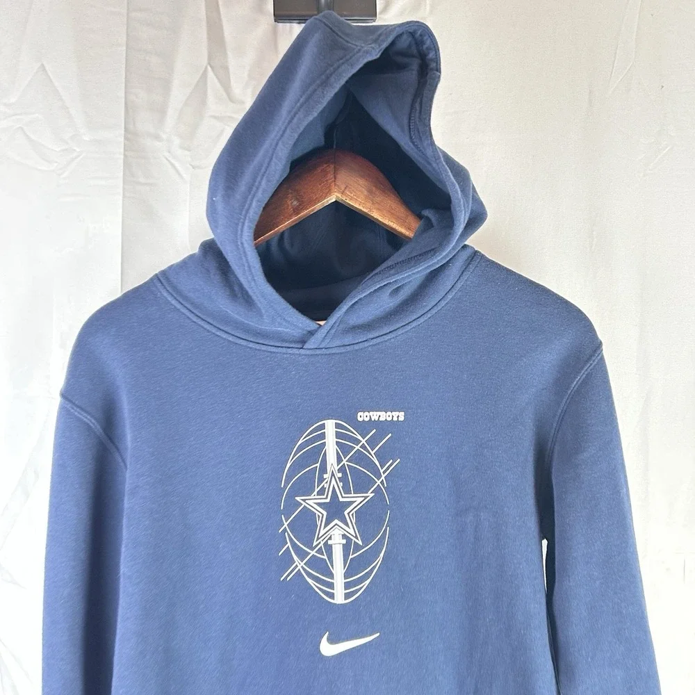 Nike Dallas Cowboys Navy Blue Pullover Hoodie Kids Boys Youth‎ XL (18-20) FGEN